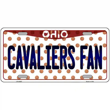 Cavaliers Fan Ohio Novelty Metal License Plate 24" x 12" (LLP)