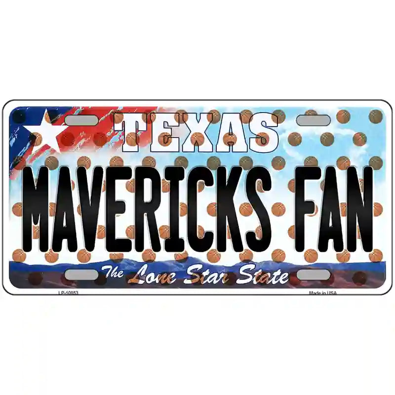 Mavericks Fan Texas Novelty Metal License Plate 24" x 12" (LLP)