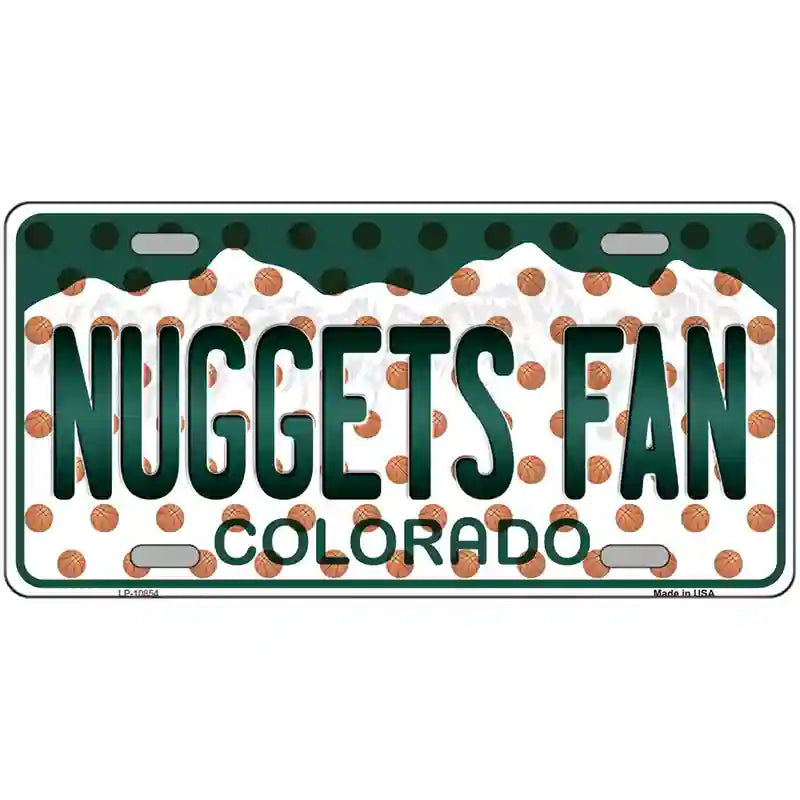 Nuggets Fan Colorado Novelty Metal License Plate 24" x 12" (LLP)