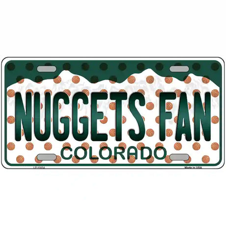 Nuggets Fan Colorado Novelty Metal License Plate 24" x 12" (LLP)