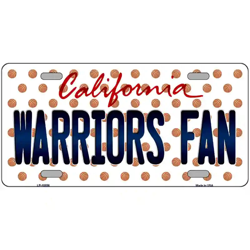 Warriors Fan California Novelty Metal License Plate 24" x 12" (LLP)