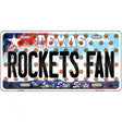 Rockets Fan Texas Novelty Metal License Plate 24" x 12" (LLP)