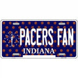 Pacers Fan Indiana Novelty Metal License Plate 24" x 12" (LLP)