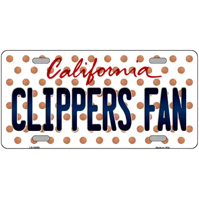 Clippers Fan California Novelty Metal License Plate 24" x 12" (LLP)