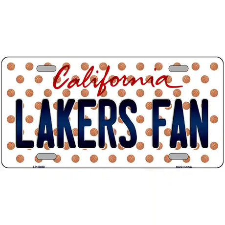 Lakers Fan California Novelty Metal License Plate 24" x 12" (LLP)