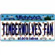 Timberwolves Fan Minnesota Novelty Metal License Plate 24" x 12" (LLP)