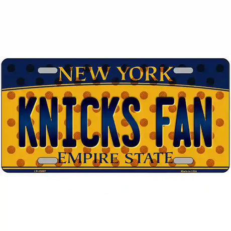 Knicks Fan New York Novelty Metal License Plate 24" x 12" (LLP)