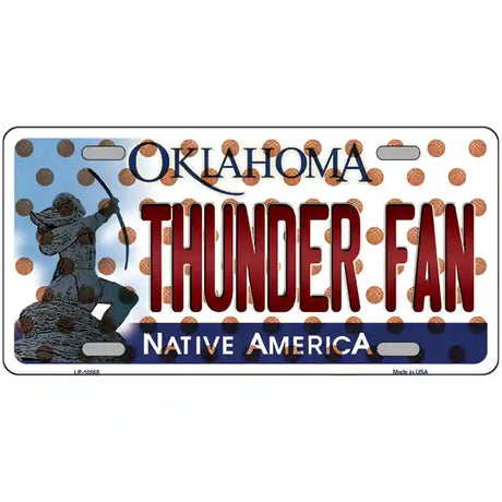 Thunder Fan Oklahoma Novelty Metal License Plate 24" x 12" (LLP)