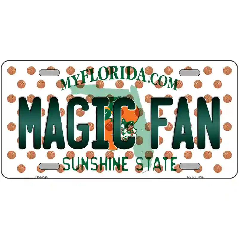 Magic Fan Florida Novelty Metal License Plate 24" x 12" (LLP)