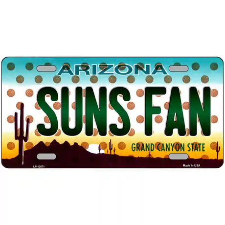 Suns Fan Arizona Basketball Novelty Metal License Plate 24" x 12" (LLP)