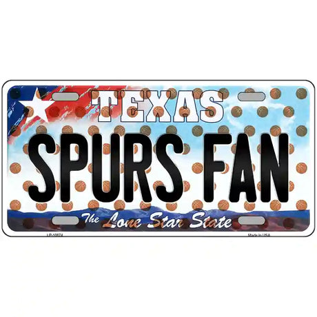 Spurs Fan Texas Novelty Metal License Plate 24" x 12" (LLP)