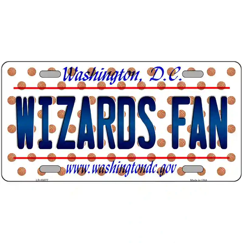 Wizards Fan Washington DC Novelty Metal License Plate 24" x 12" (LLP)