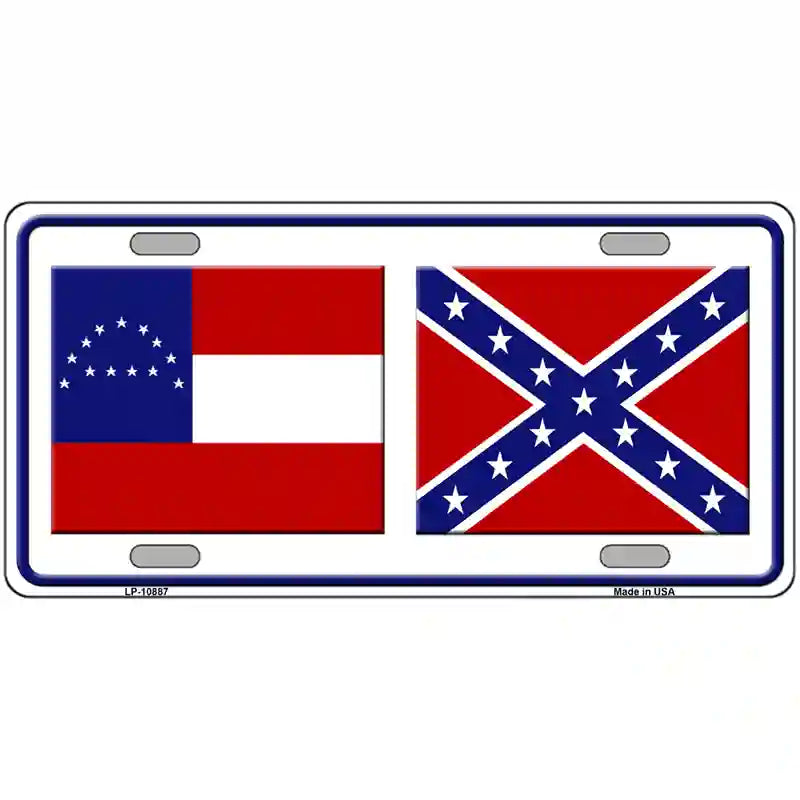 Confederate Robert E Lee Flag Novelty Metal License Plate 24" x 12" (LLP)