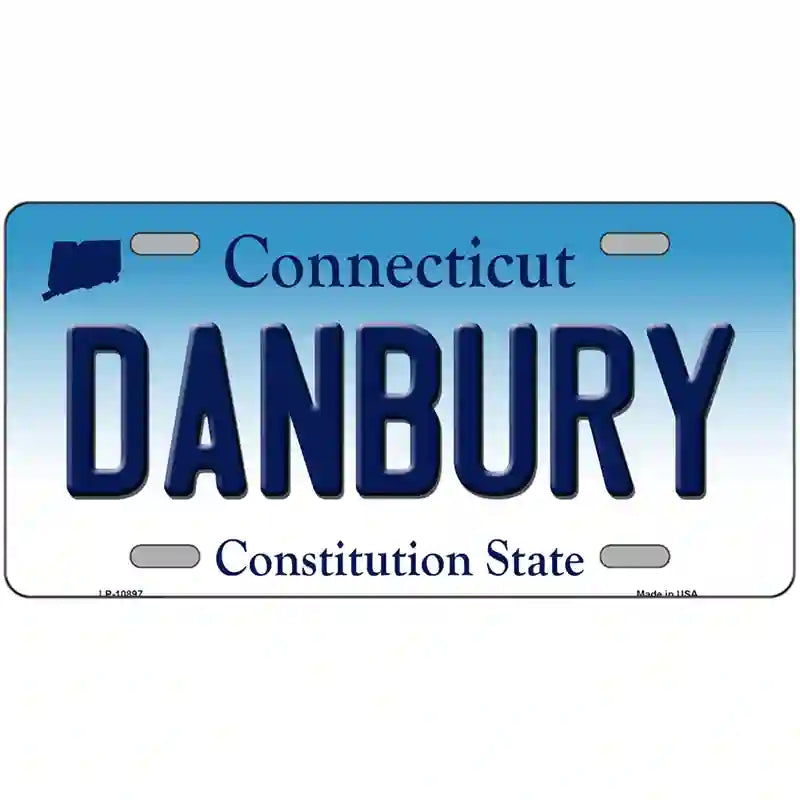 Danbury Connecticut Metal Novelty License Plate 24" x 12" (LLP)