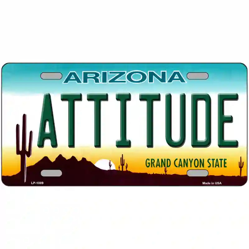 Arizona Attitude Novelty Metal License Plate 24" x 12" (LLP)