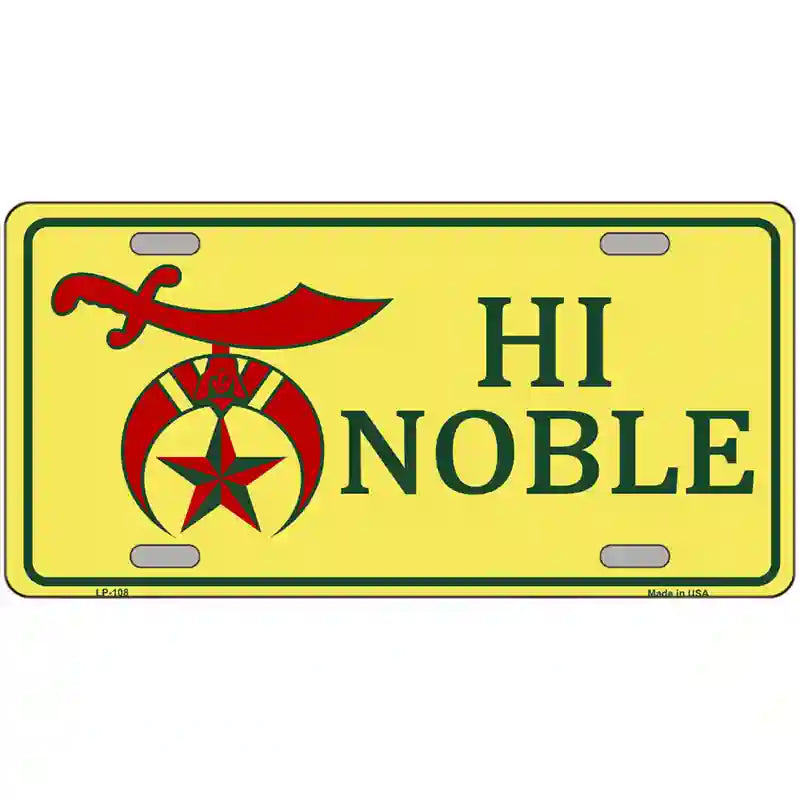 High Noble Novelty Metal License Plate 24" x 12" (LLP)