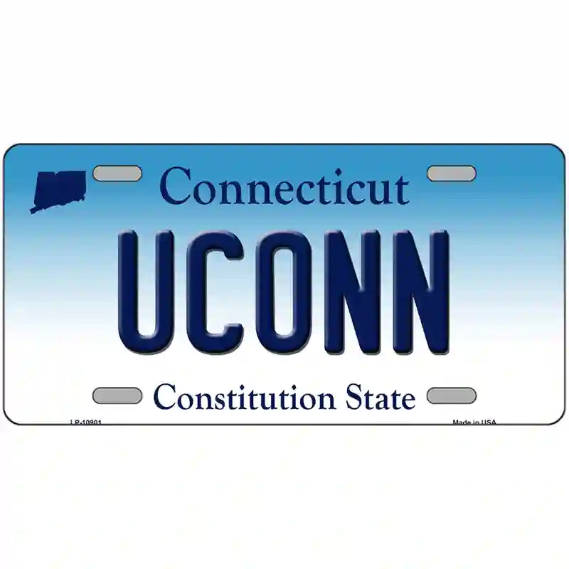 UConn Connecticut Metal Novelty License Plate 24" x 12" (LLP)