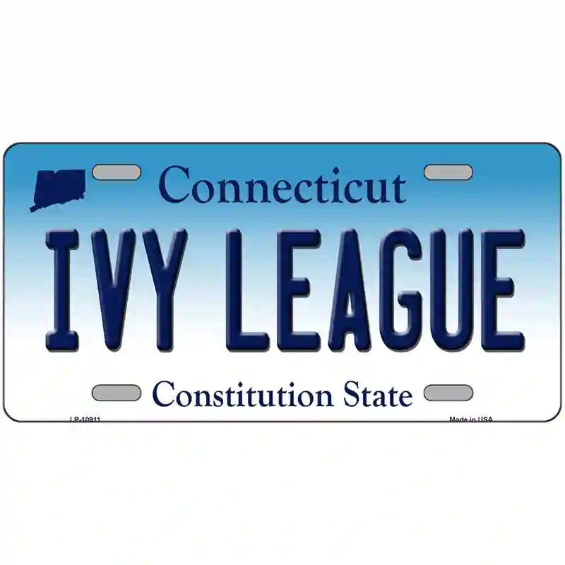 Ivy League Connecticut Metal Novelty License Plate 24" x 12" (LLP)