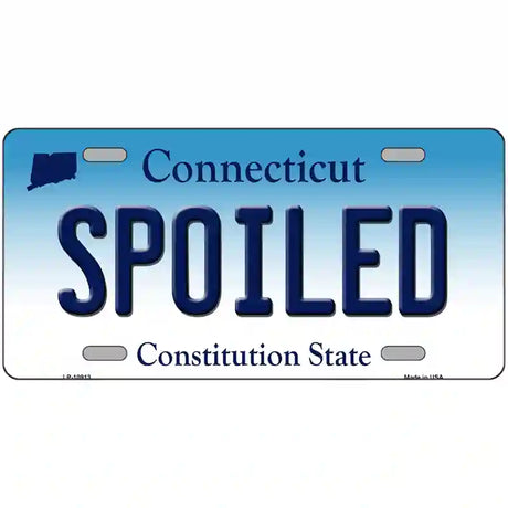 Spoiled Connecticut Metal Novelty License Plate 24" x 12" (LLP)