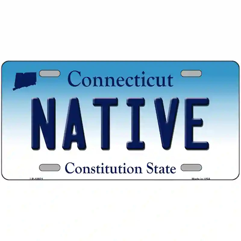 Native Connecticut Metal Novelty License Plate 24" x 12" (LLP)