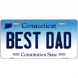 Best Dad Connecticut Metal Novelty License Plate 24" x 12" (LLP)