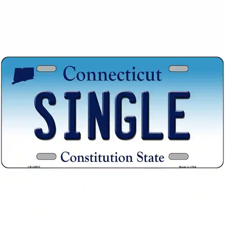 Single Connecticut Metal Novelty License Plate 24" x 12" (LLP)