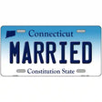 Married Connecticut Metal Novelty License Plate 24" x 12" (LLP)