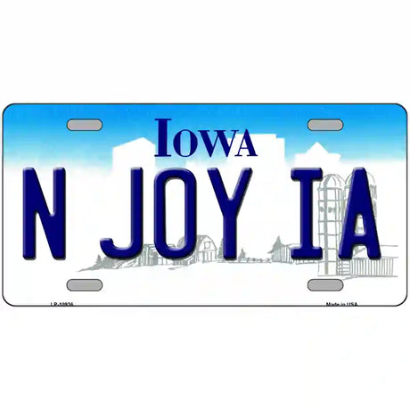 N Joy IA Iowa Metal Novelty License Plate 24" x 12" (LLP)