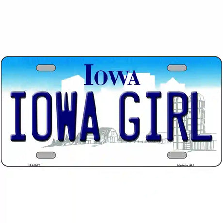 Iowa Girl Iowa Metal Novelty License Plate 24" x 12" (LLP)