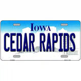 Cedar Rapids Iowa Metal Novelty License Plate 24" x 12" (LLP)