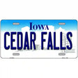 Cedar Falls Iowa Metal Novelty License Plate 24" x 12" (LLP)