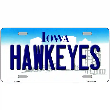 Hawkeyes Iowa Metal Novelty License Plate 24" x 12" (LLP)