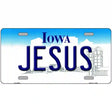 Jesus Iowa Metal Novelty License Plate 24" x 12" (LLP)