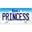 Princess Iowa Metal Novelty License Plate 24" x 12" (LLP)