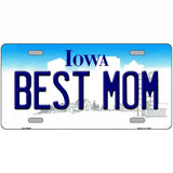 Best Mom Iowa Metal Novelty License Plate 24" x 12" (LLP)