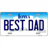 Best Dad Iowa Metal Novelty License Plate 24" x 12" (LLP)