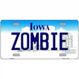 Zombie Iowa Metal Novelty License Plate 24" x 12" (LLP)