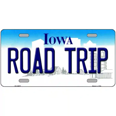 Road Trip Iowa Metal Novelty License Plate 24" x 12" (LLP)