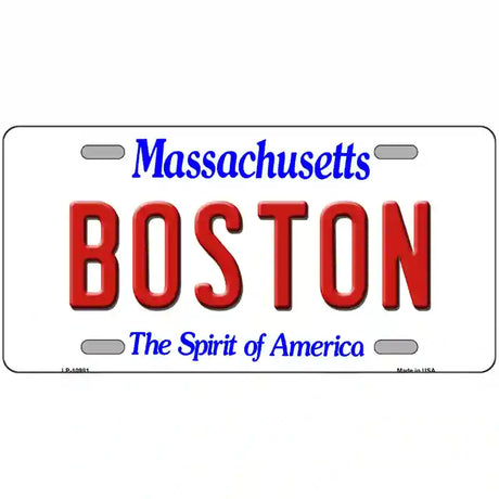 Boston Massachusetts Metal Novelty License Plate 24" x 12" (LLP)