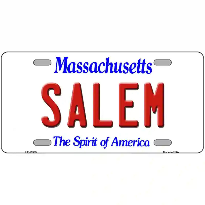 Salem Massachusetts Metal Novelty License Plate 24" x 12" (LLP)