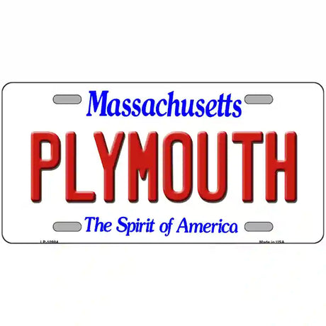 Plymouth Massachusetts Metal Novelty License Plate 24" x 12" (LLP)