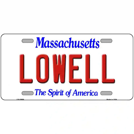 Lowell Massachusetts Metal Novelty License Plate 24" x 12" (LLP)