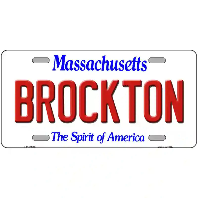 Brockton Massachusetts Metal Novelty License Plate 24" x 12" (LLP)