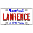 Lawrence Massachusetts Metal Novelty License Plate 24" x 12" (LLP)