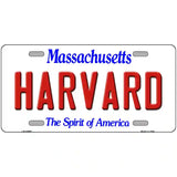 Harvard Massachusetts Metal Novelty License Plate 24" x 12" (LLP)