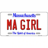 MA Girl Massachusetts Metal Novelty License Plate 24" x 12" (LLP)