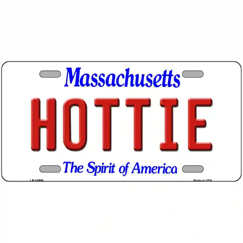 Hottie Massachusetts Metal Novelty License Plate 24" x 12" (LLP)