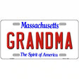 Grandma Massachusetts Metal Novelty License Plate 24" x 12" (LLP)