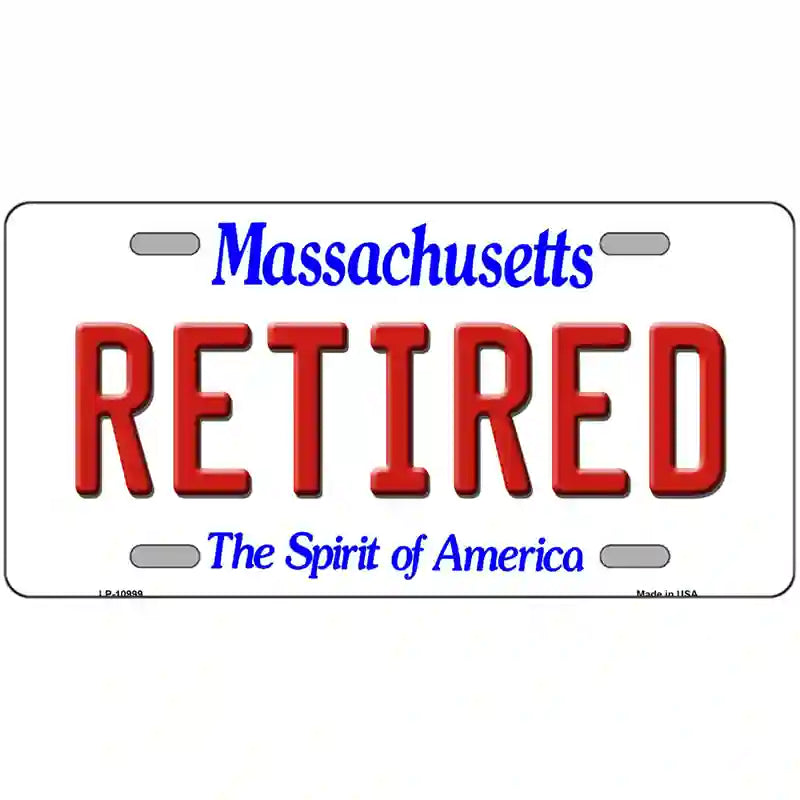 Retired Massachusetts Metal Novelty License Plate 24" x 12" (LLP)