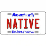 Native Massachusetts Metal Novelty License Plate 24" x 12" (LLP)